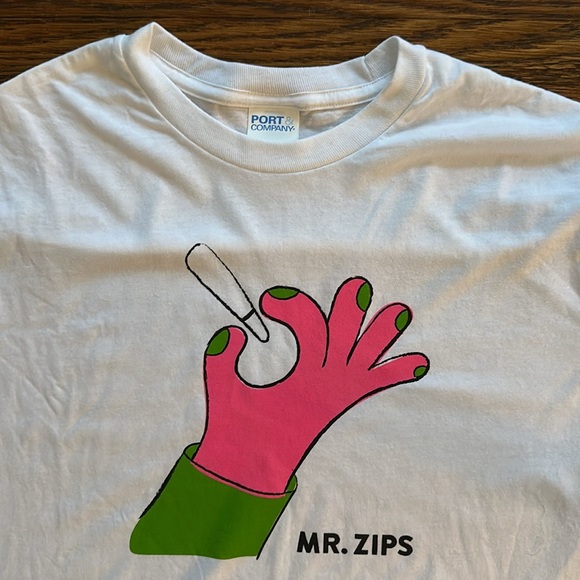 Men’s White graphic print short sleeve Cotton T-shirt - Picture 2 of 3